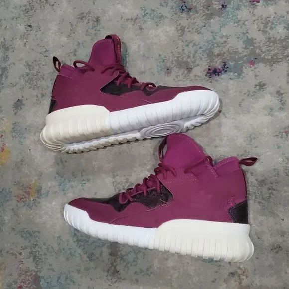 Adidas Tubular X Magenta Snakeskin Sneakers Size 8.5 Womens Or 6.5 Boys - Picture 4 of 16